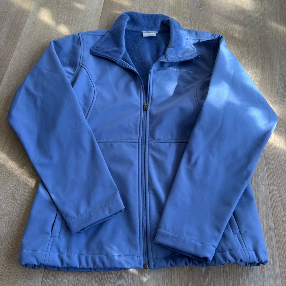 Columbia Light Blue Fleece-Lined Jacket